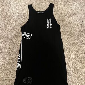 Chrome Hearts Black Tank with Subtle Graphics